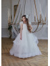 Ivory Lace Appliques Tulle Graceful Flower Girl Dress